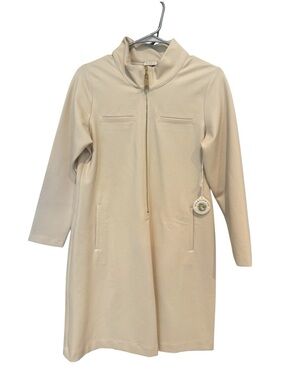 Spartina 449 Cream Long Zip-Front Trench Coat